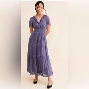 Anthropologie Sumerset Maxi in  Metallic Marin Navy size 1X NWT plus size